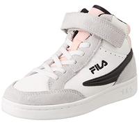 Fila Crew Velcro Mid Kids, Zapatillas Unisex niños, Gray Violet Pale Rosette, 29 EU