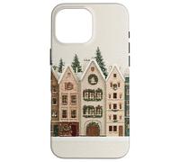 Fila de Casas de Navidad - Estilo de Pan de Jengibre Acuarela Carcasa para iPhone 16 Pro MAX
