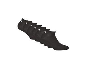 Fila F9100/6 Unisex Calcetin Invisible 6-Pares, Talla 39/42, Negro