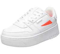 Fila Fxventuno Platform Wmn Scarpe da Ginnastica, White Fiery Coral, 41 EU Donna