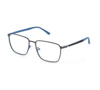 FILA VFI204 Gafas, Shiny Blue with Shiny Gun Metal Parts, 56 para Hombre