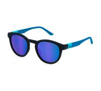 Fila Hombre SFI521 J99P Gafas de sol Inyectado Azul Gris Redonda Espejo