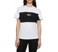 FILA Laarne Blocked Tee Bright White-black Talla: XS | Camisetas de Seda Outlet | Mujer | Blanco