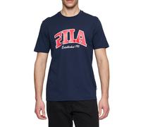 FILA Lanaken Regular Graphic Tee Black Iris Talla: XS | Camisetas con Decoración Impresa Outlet | Hombre | Negro