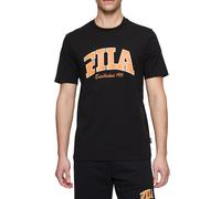 FILA Lanaken Regular Graphic Tee Black Talla: XS | Camisetas con Decoración Impresa Outlet | Hombre | Negro