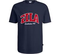 FILA Lanaken Regular Graphic tee Camiseta, Black Iris, S Hombres