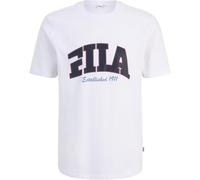FILA Lanaken Regular Graphic tee Camiseta, Blanco Brillante, S Hombres
