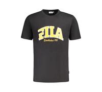 FILA Lanaken Regular Graphic tee Camiseta, Negro, XL Hombres