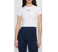 FILA Latina Cropped Tee Bright White Talla: XS | Camisetas de Seda Outlet | Mujer | Blanco