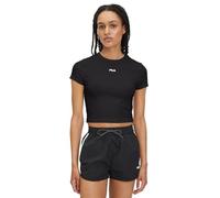 FILA Latina Cropped tee Camiseta Recortada, Negro, S para Mujer