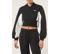 FILA Lecore Cropped High Rib Scuba Track Jacket Black-egret Talla: XL | Cazadoras Cropped Outlet | Mujer | Negro
