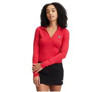 FILA Lee Longsleeve Polo Shirt True Red Talla: XS | Polos Outlet | Mujer | Rojo