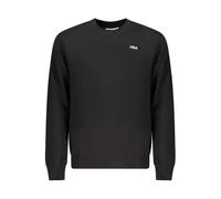 FILA LEVERANO Regular Crew Sweat-Black-XL, Negro, XL