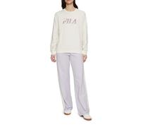 FILA Lokeren Graphic Crew Sweat Antique White Talla: S | Sudaderas con Capucha Outlet | Mujer | Blanco