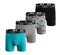 Fila Men's 4-Pack 95% Cotton, 5% Spandex Briefs, Turquoise, Medium