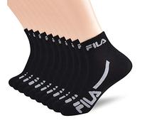Fila Men's Racing Striped Quarter Socks, Black, One Size