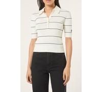 FILA Montecarlo Slim Fine Knitted Polo Shirt Egret Talla: S | Polos Outlet | Mujer