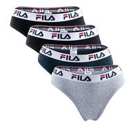 Fila Mujer Brazilian Slip - 4er Paquete,Logo-Bund,Algodón Stretch,Monocromo