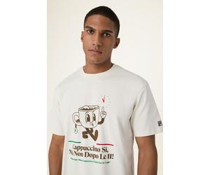 FILA Navigli CaffÃ‰ Relaxed Graphic T-shirt Egret Talla: M | Camisetas Outlet | Hombre
