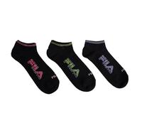 Fila Pack de 3 pares de calcetines invisibles mujer. Negro 39-42