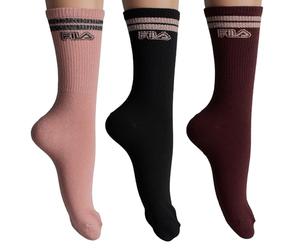 FILA Pack-3 Calcetines Largos de Algodón F3266 para Mujer