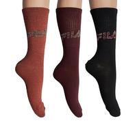 FILA Pack-3 Calcetines Largos de Algodón F3268 para Mujer