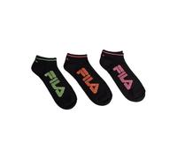 Fila Pack de 3 pares de calcetines invisibles mujer. Negro 39-42
