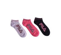 Fila Pack de 3 pares de calcetines invisibles mujer. Negro 39-42