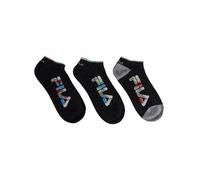 Fila Pack de tres pares de calcetines invisibles hombre. Negro 39-42