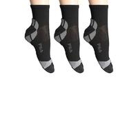 Fila Pack de tres pares de calcetines unisex. Negro 35-38