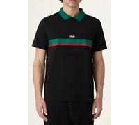 FILA Sagano Relaxed Taped Polo Shirt Black Talla: L | Camisas Casuales Outlet | Hombre | Negro