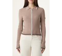 FILA Simonte Slim Full-zip Knit Cardigan Taupe Gray Talla: XS | Cárdigan Outlet | Mujer | Negro