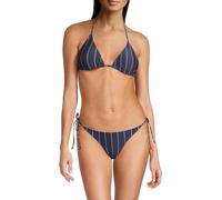 FILA Smila Striped Triangle Bikini Black Iris/bright White Stripe Talla: S | Bikinis Outlet | Mujer | Negro