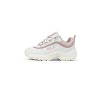 FILA Strada Logo Kids, Zapatillas, White Mauve Chalk Marshmallow, 34 EU