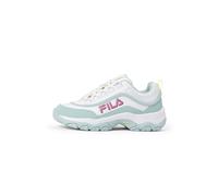 FILA Strada Logo Wmn, Zapatillas Mujer, White Harubberor Gray, 37 EU