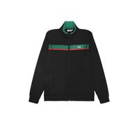 FILA Sudadera con cremallera 'SAGANO' verde oscuro / rojo / negro S verde oscuro / rojo / negro