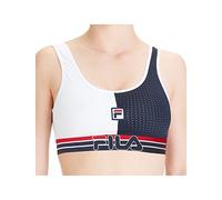 Fila Sujetador Deportivo, en Poliamida Resistente, Blanco y Negro T751-1, XL para Mujer