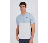 Fila Tenis Bloque - Azul - Camiseta Cuello Pico Hombre talla S