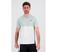 Fila Tenis Bloque - Verde - Camiseta Cuello Pico Hombre talla L