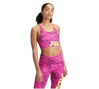 FILA Trescine Aop Bra Pink Urban Jungle Talla: XS | Sujetadores Deportivos Outlet | Mujer | Rosa