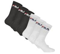 Fila Unisex Calcetines, 6er Paquete - Crew Felpa, Tenis, Sport (2x 3 Par)