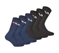 Fila Unisex Calcetines, 6er Paquete - Crew Felpa, Tenis, Sport (2x 3 Par)