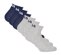 Fila Unisex Calcetines de Cuarto,6er Paquete - Cortos,Training,Sport,Logo (2x