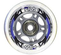 Fila Wheels 72 mm/82 a + ABEC5 + Aluminio Spacer Ruedas de 6 mm, Color Blanco