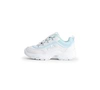 FILA Zapatillas para niña Strada Logo Kids, White Blue Glow, 29 EU