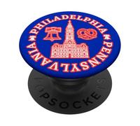 Filadelfia City Hall Soft Pretzel Philly Pensilvania PopSockets PopGrip Adhesivo
