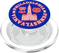 Filadelfia City Hall Soft Pretzel Philly Pensilvania PopSockets PopGrip para MagSafe