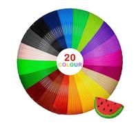 Filamento 3D PCL de 1,75 mm, filamento de impresión 3D de 20 colores, cada uno de 5 m, juego de recambios de bolígrafo 3D, accesorios para lápices 3D para niños y adultos, juego de iniciación,