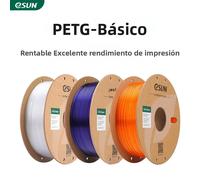 Filamento de Impresión 3D ESUN PETG-Basic 3KG, 1.75mm, Precisión Dimensional +/- 0.03mm, 1KG/Rollo, 3 Rollos en Bobina de Cartón, Material de Impresión 3D, Envío Rápido Clear green 3KG