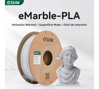 Filamento de Impresión 3D PLA Mármol ESUN, 3/5/10 kg, 1.75 mm, Simula Mármol Blanco, Filamento para Impresora 3D, Bobina de Cartón, Material de Impresión 3D Marble 2kg
